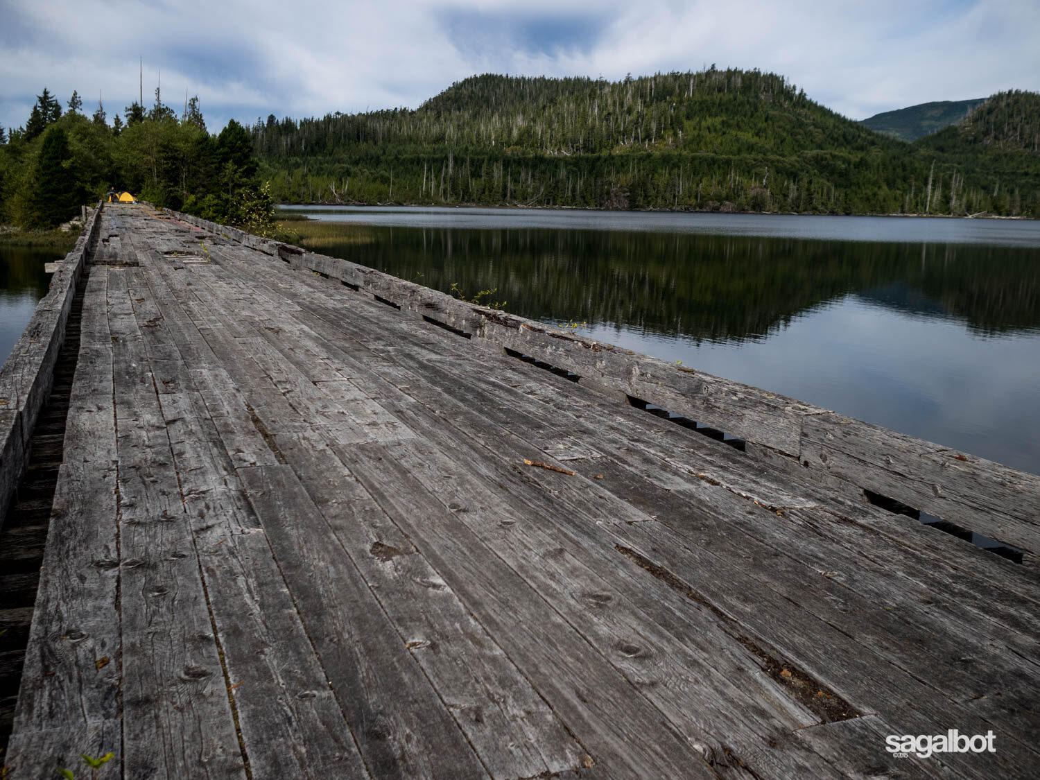 We stumbled upon this epic camp spot, complete with a good bridge jump