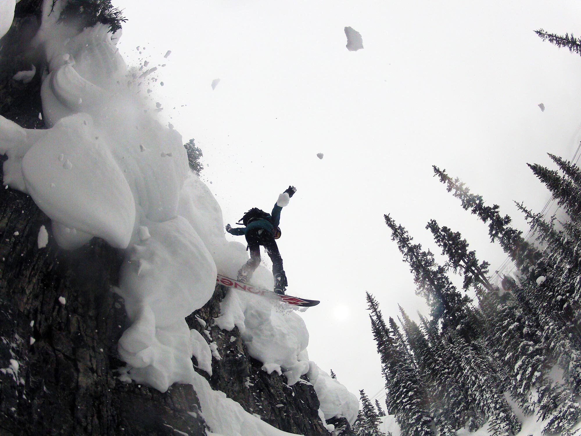 Tallis gettin buck on some cliffs in the West.