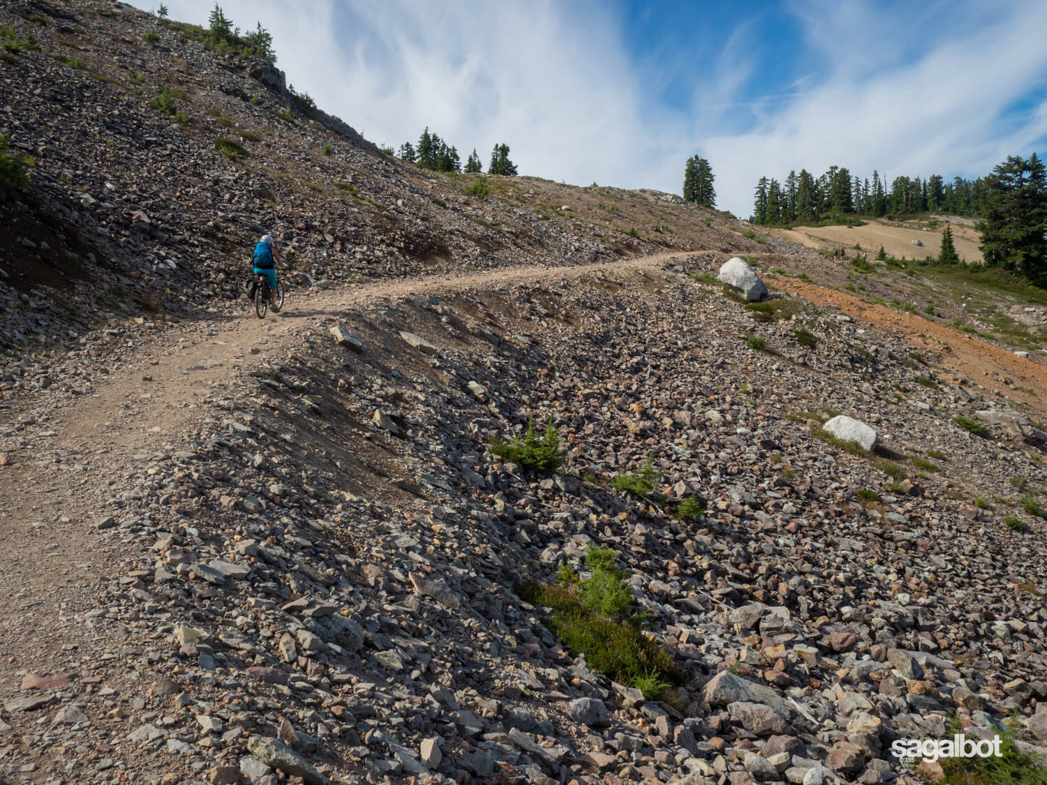 Kirst powering up a steeper climb
